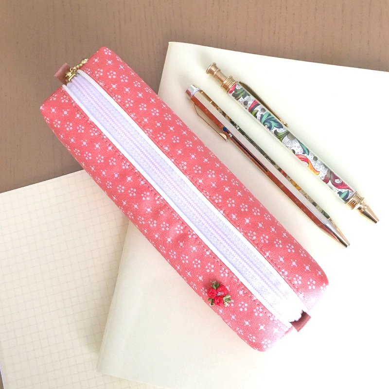 Pen Case with Japanese Traditional pattern, Kimono - 铅笔盒/笔袋 - 其他材质 粉红色
