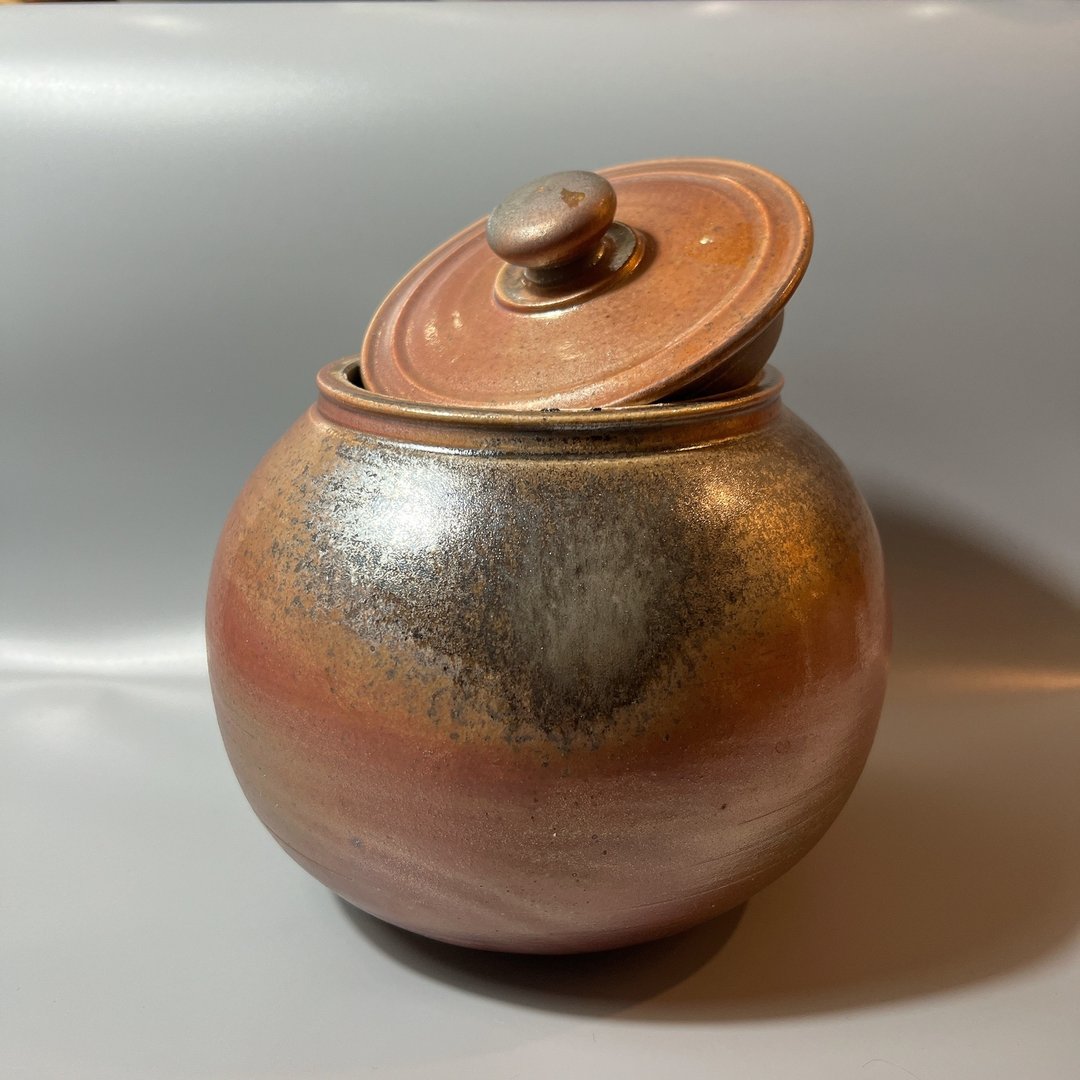 柴烧两斤茶仓 / 古朴落灰茶仓 / 小平凡手作 - 其他 - 陶 卡其色