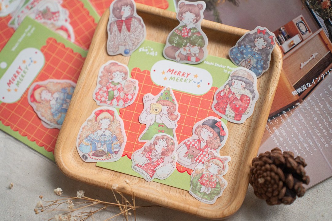 Merry Merry - 和纸贴纸包 - 贴纸 - 纸 