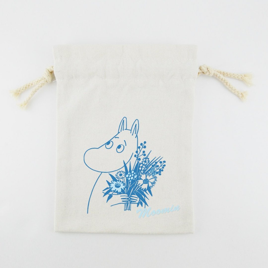 Moomin噜噜米授权 - 束口袋(大)【Moomin】 - 其他 - 棉 蓝色