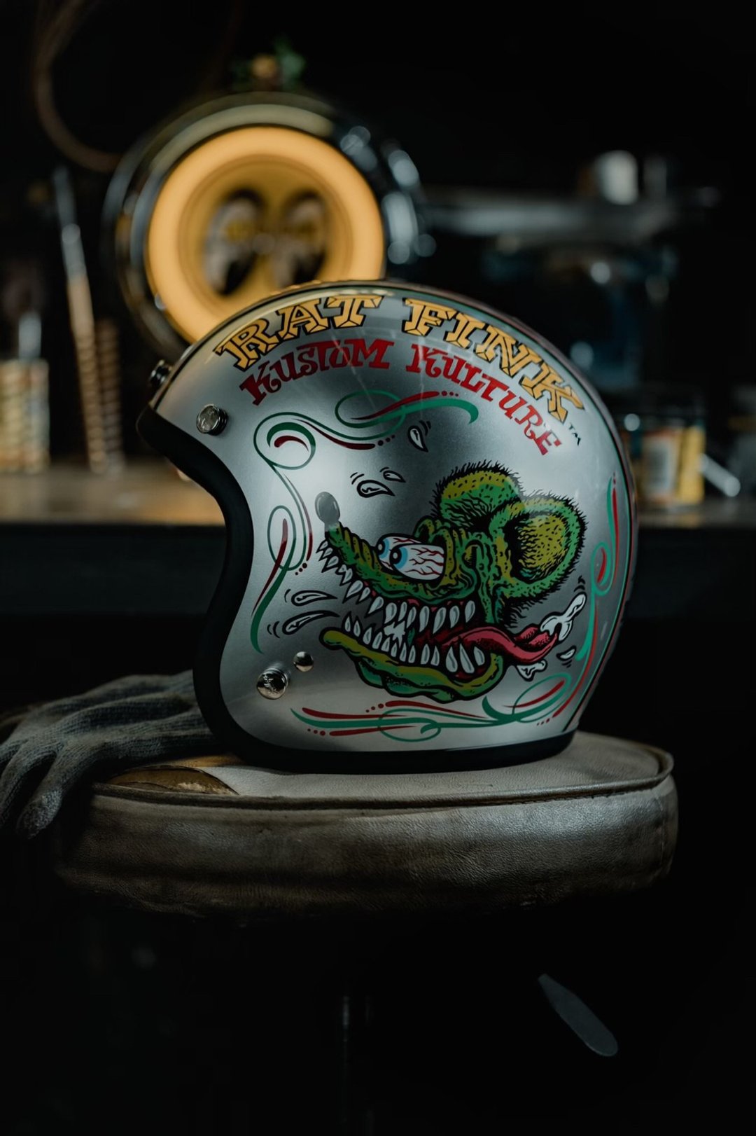 Gallop X Rat Fink 老鼠芬克 联名限定安全帽 窄版小帽体 银色 - 安全帽 - 其他材质 