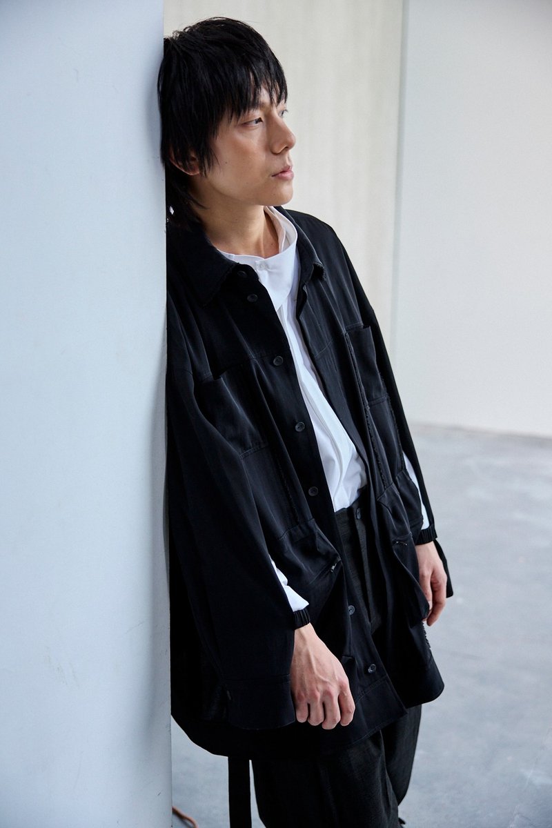 大口袋剪接外套 - 男装外套 - 其他材质 