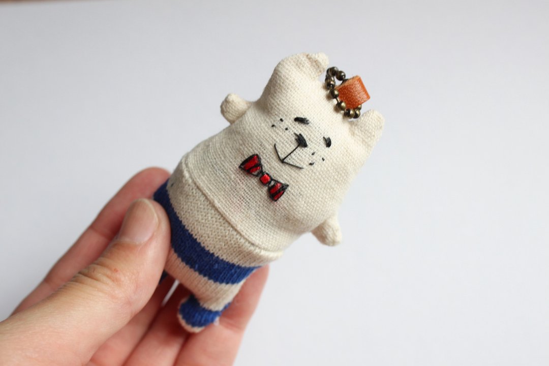 muuchan   Cameraman　 mascot  Strap. - 钥匙链/钥匙包 - 棉 蓝色