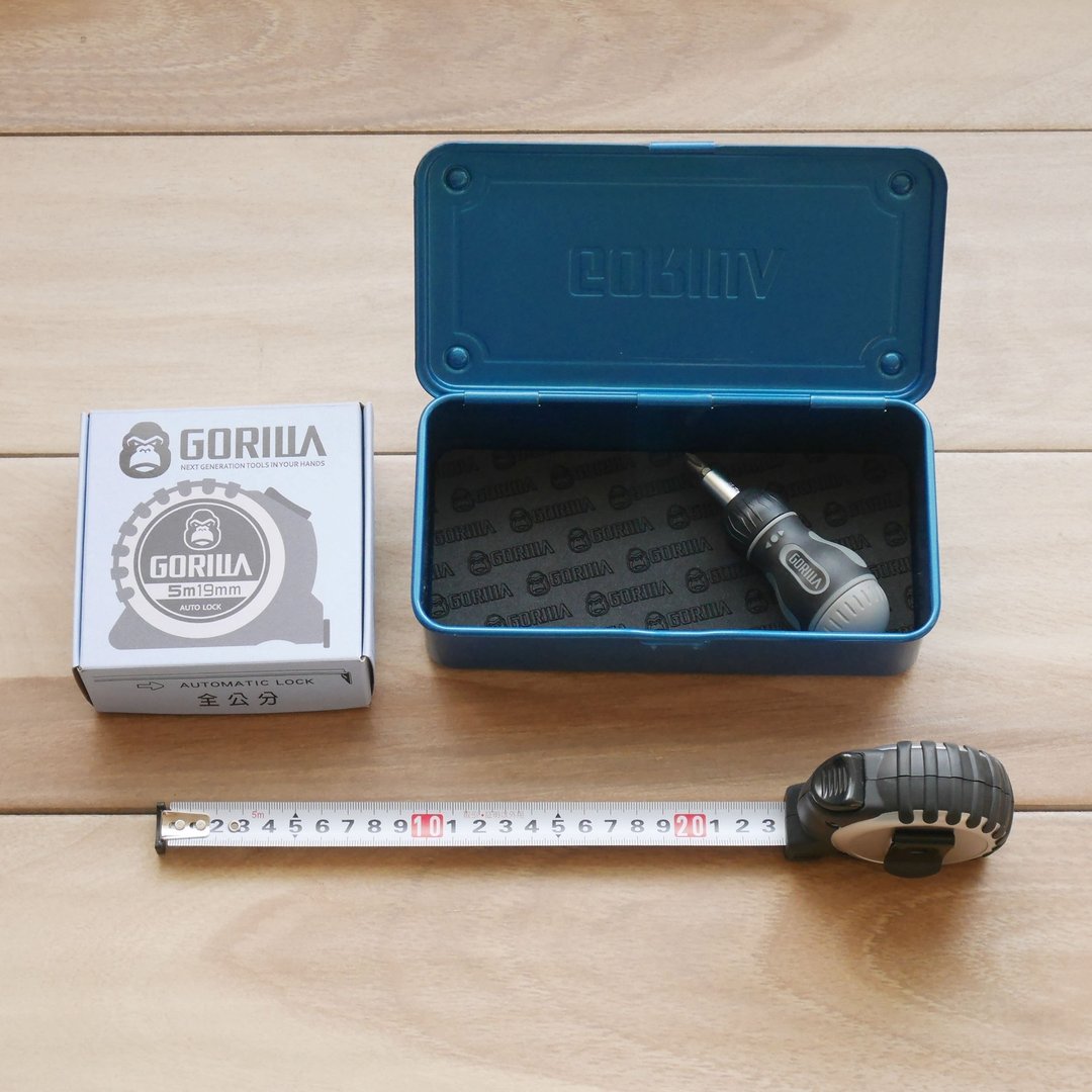 Gorilla全厘米卷尺短起子组合x顶级Gorilla宝蓝色高张力钢工具箱 - 其他 - 其他金属 蓝色
