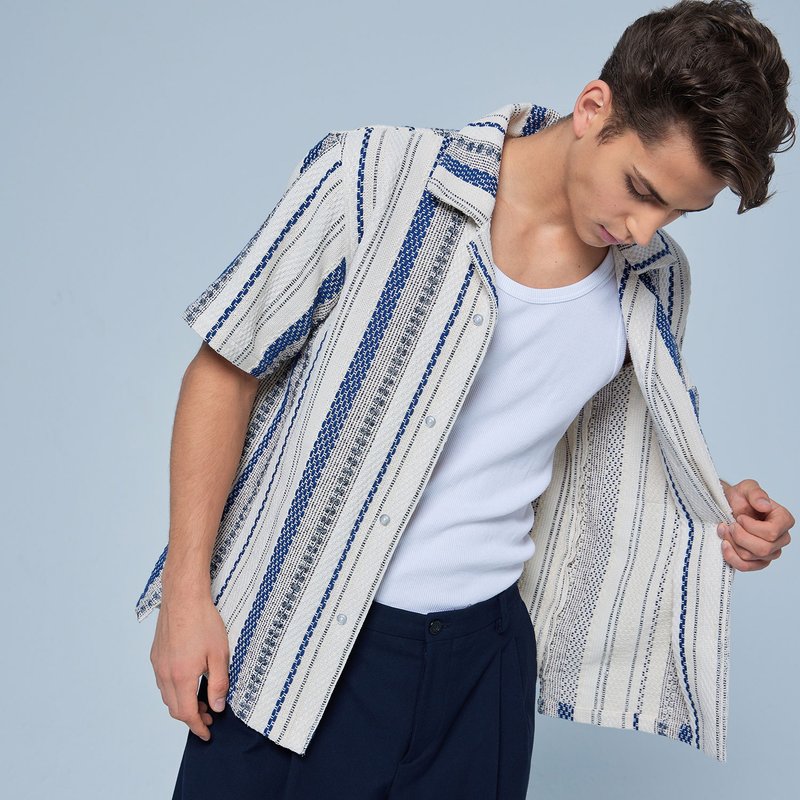 Stone'As Roving Shirt / 棉织粗纱衬衫 SS23 - 男装衬衫 - 棉 卡其色