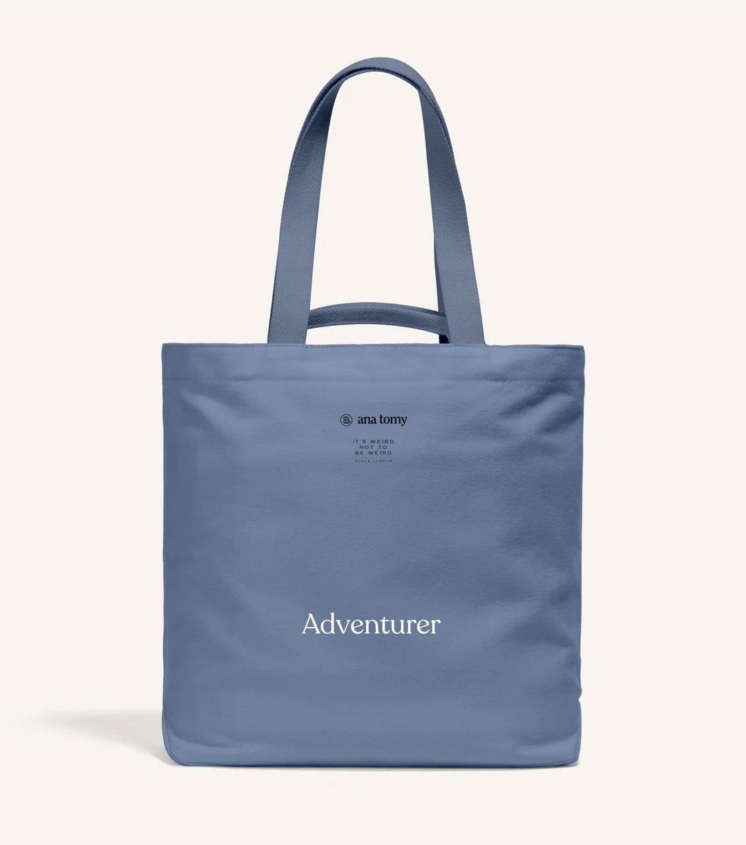 【定制化礼物】16盎司Book Tote 重磅帆布托特书袋钢蓝 - 手提包/手提袋 - 棉 