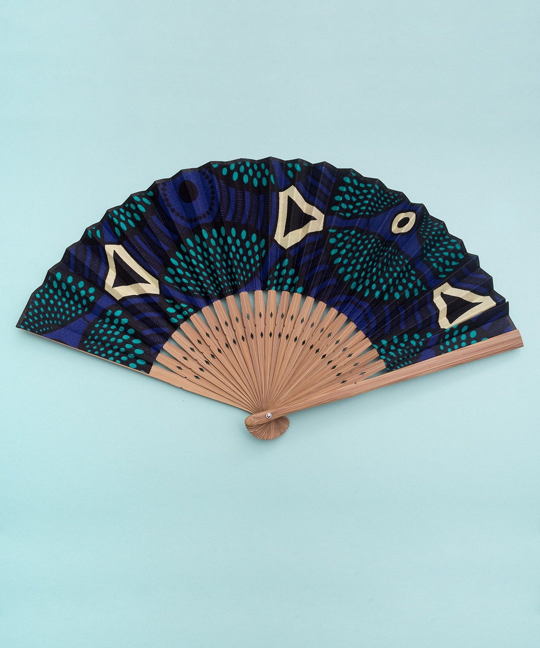 AFRICAN FABRIC x JAPANESE FAN - 其他 - 棉 蓝色