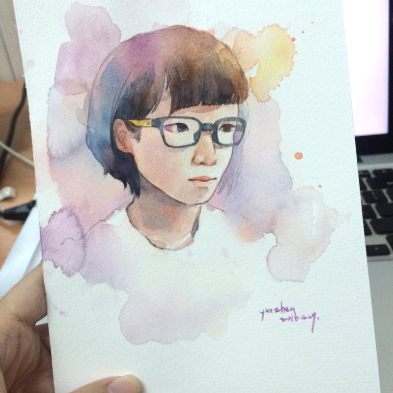 水彩肖像插画//定制化 - 订制画像 - 纸 多色