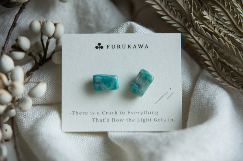 CRACK | 矿物系耳环 |  EARRINGS - 耳环/耳夹 - 玉石 蓝色