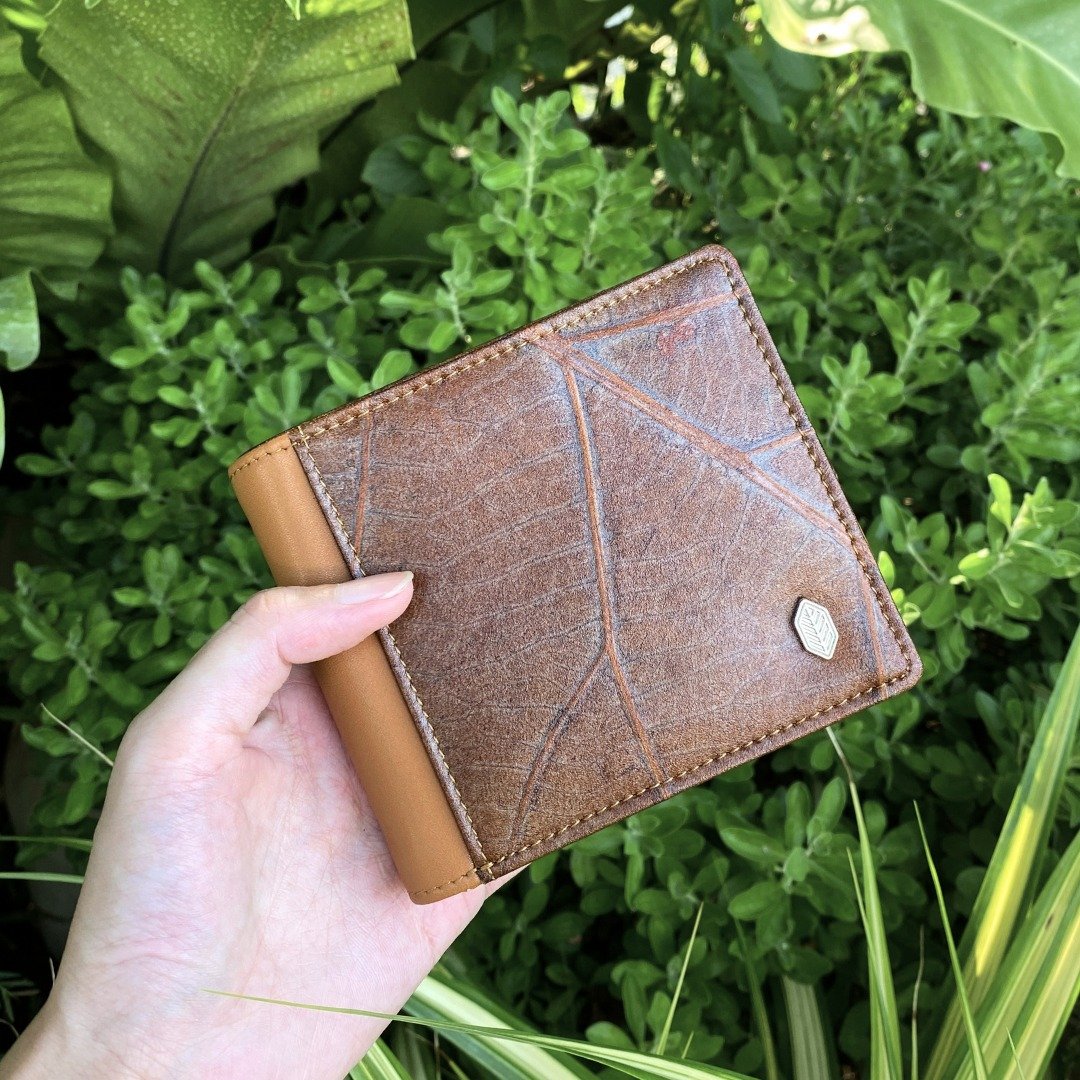 男性钱包 棕色 (Coin Wallet) 钱包 - 皮夹/钱包 - 植物．花 咖啡色