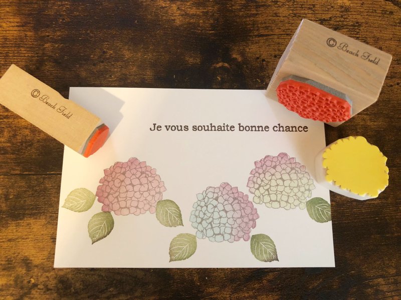 Hydrangea stamp set and multicolor stamp - 印章/印台 - 其他材质 