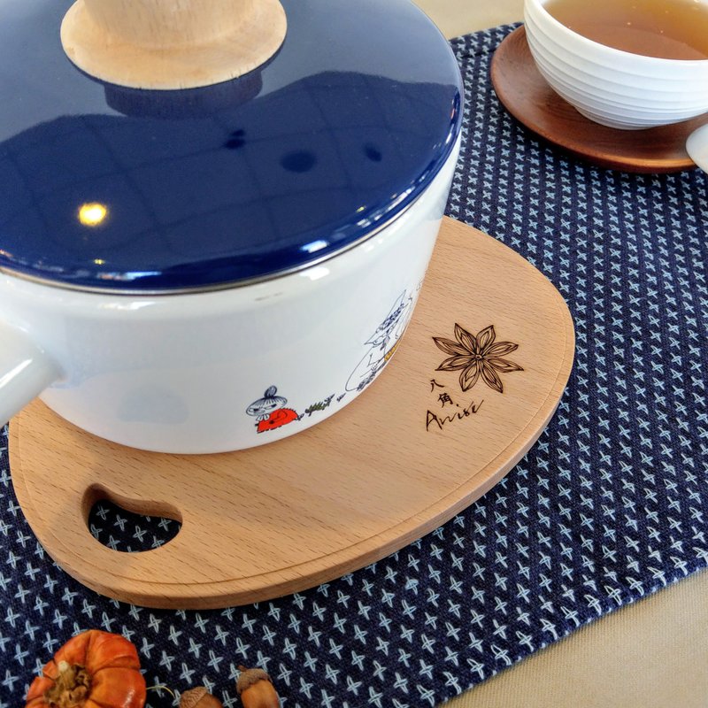 餐桌上的味道-木制隔热垫 厨房野餐出游必备 - 餐垫/桌巾 - 木头 