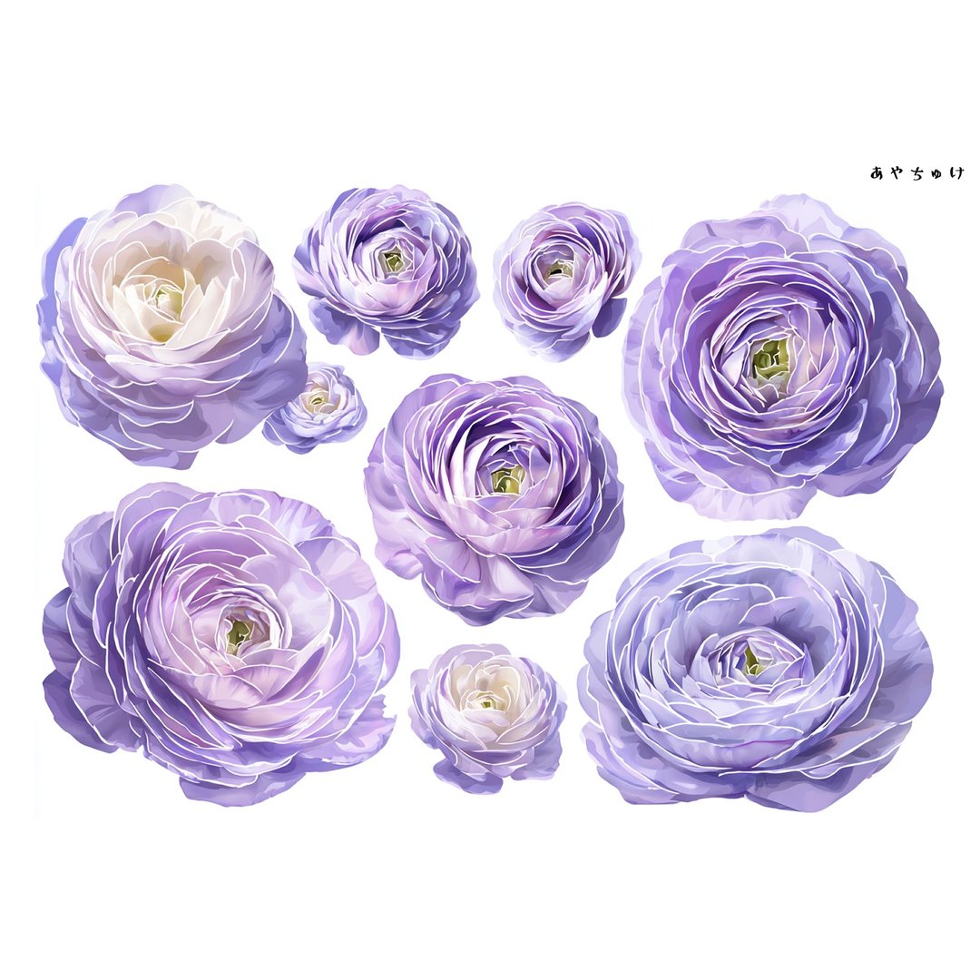 【10月新品4】20-22-0103 剪裁纸・拼贴素材 陆莲花 - 贴纸 - 纸 