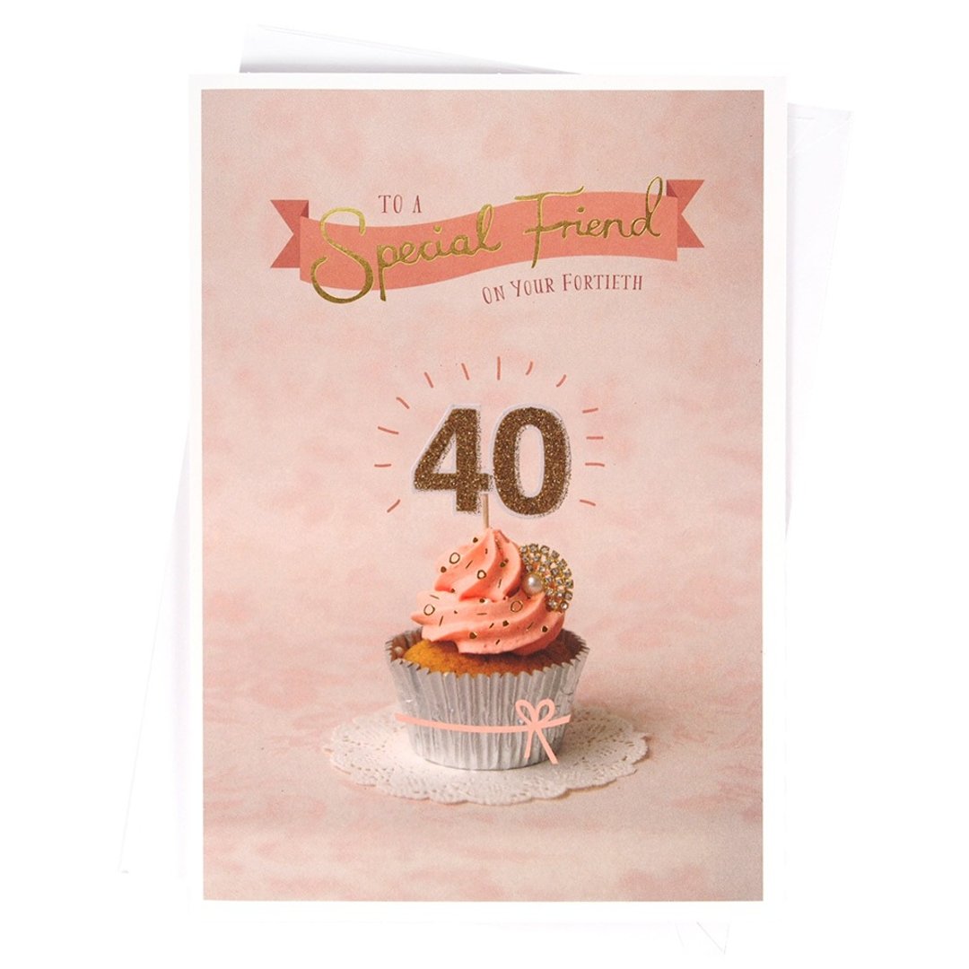 美丽的40岁生日【Hallmark-卡片 生日祝福】 - 卡片/明信片 - 纸 粉红色