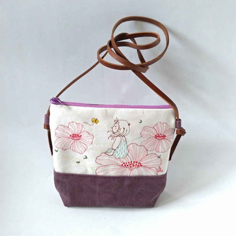 微风1─斜背包 - 侧背包/斜挎包 - 棉．麻 紫色