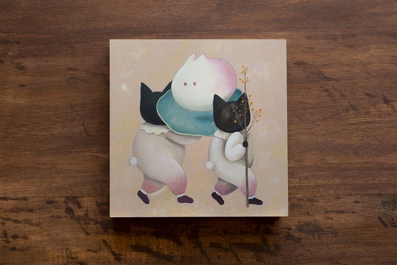 原画创作-来点甜点-玉兔包/40x40cm - 海报/装饰画/版画 - 其他材质 