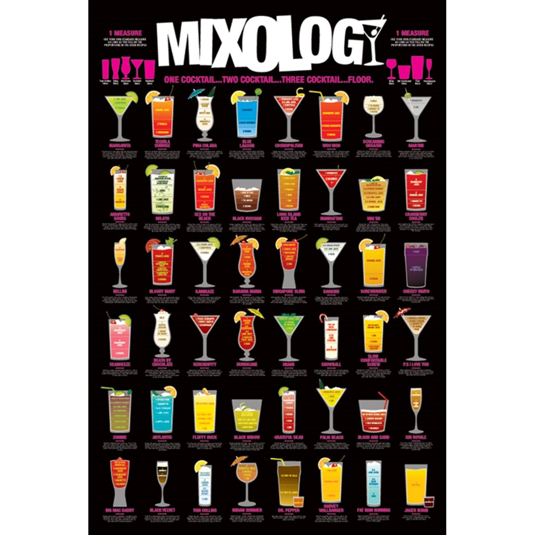调酒教学Mixology 英国进口海报 - 海报/装饰画/版画 - 其他材质 多色