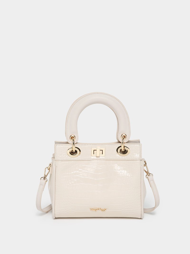 Just Fancy 鳄鱼纹手提包 - 侧背包/斜挎包 - 其他材质 卡其色