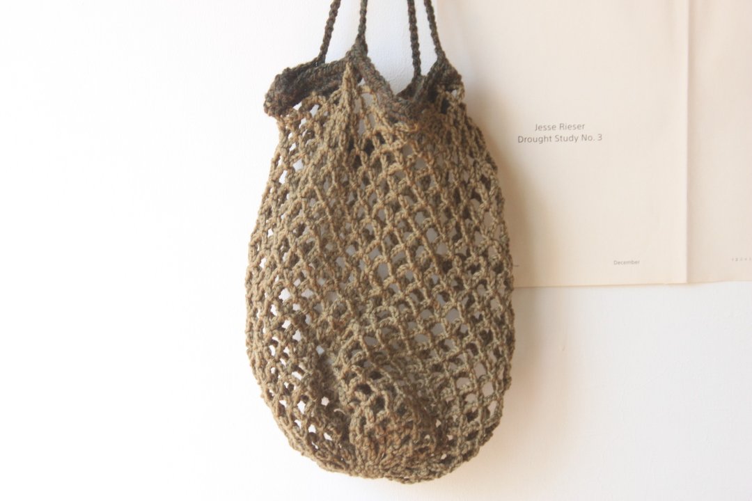 【腌黄瓜】手工编织包 设计师手作商品 - 手提包/手提袋 - 羊毛 绿色