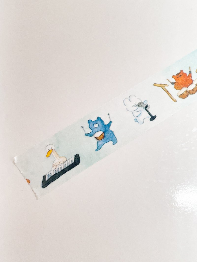 森林乐团美纹胶带 - 纸胶带 - 纸 蓝色