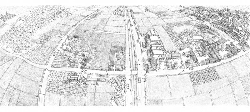 彰化溪洲村．限量艺术版画 - 墙贴/壁贴 - 纸 白色