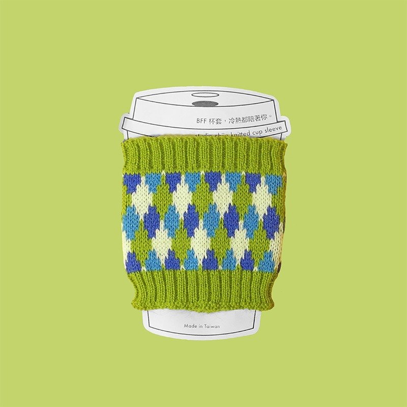 【环保生活】studio chiia *环保针织杯套-抹茶绿 - 随行杯提袋/水壶袋 - 聚酯纤维 绿色