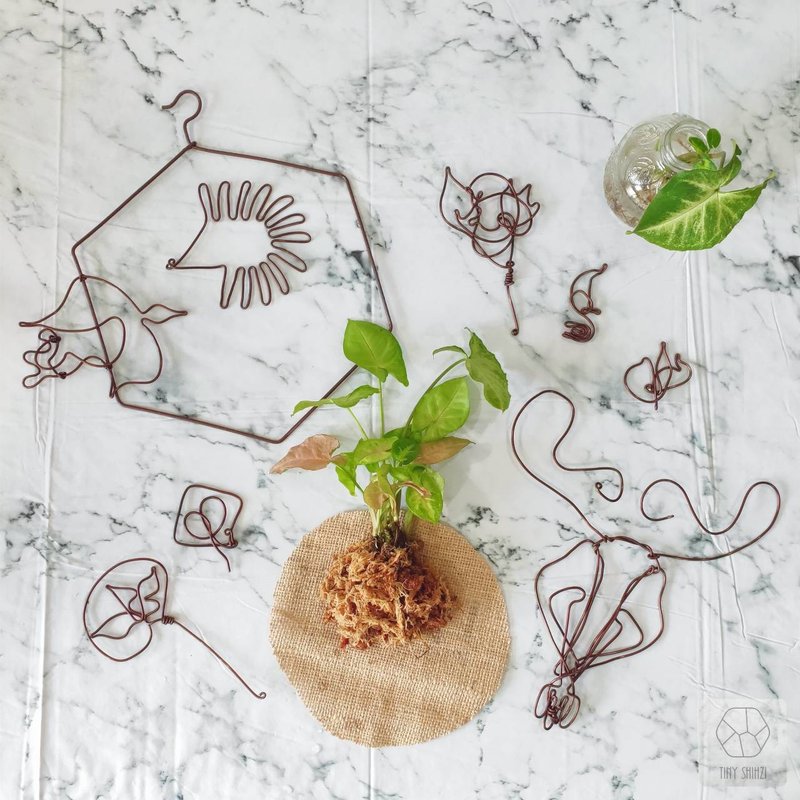 自制质感门牌LOGO【绿窗花】中日式铁窗花・铁铝线・高雄植物手作 - 植栽 - 植物．花 