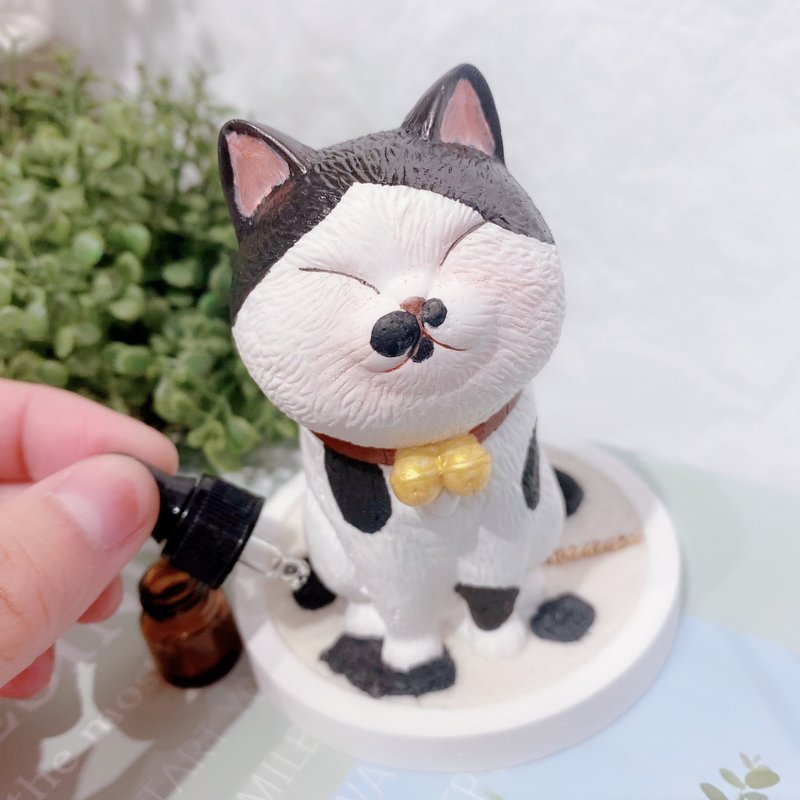 造型扩香石 猫咪扩香石 奔驰猫 手工制作 赠送1ml香氛-随机味 - 香薰/精油/线香 - 其他材质 