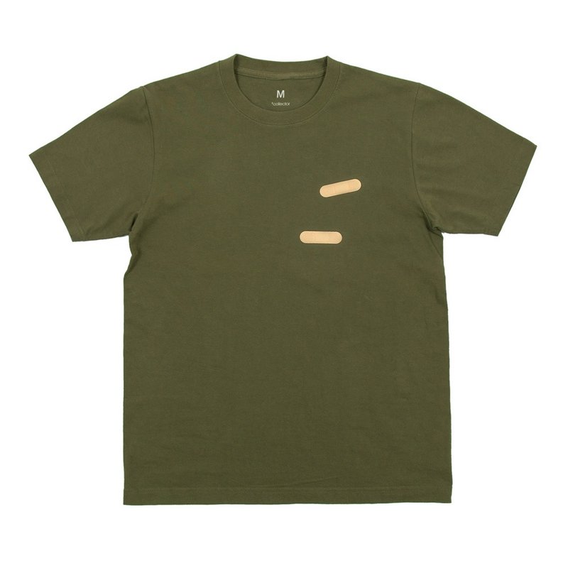 Custom-made for kids. 90cm ~ 160cm Realistic adhesive plaster T-shirt Tcollector - 童装上衣 - 棉．麻 绿色