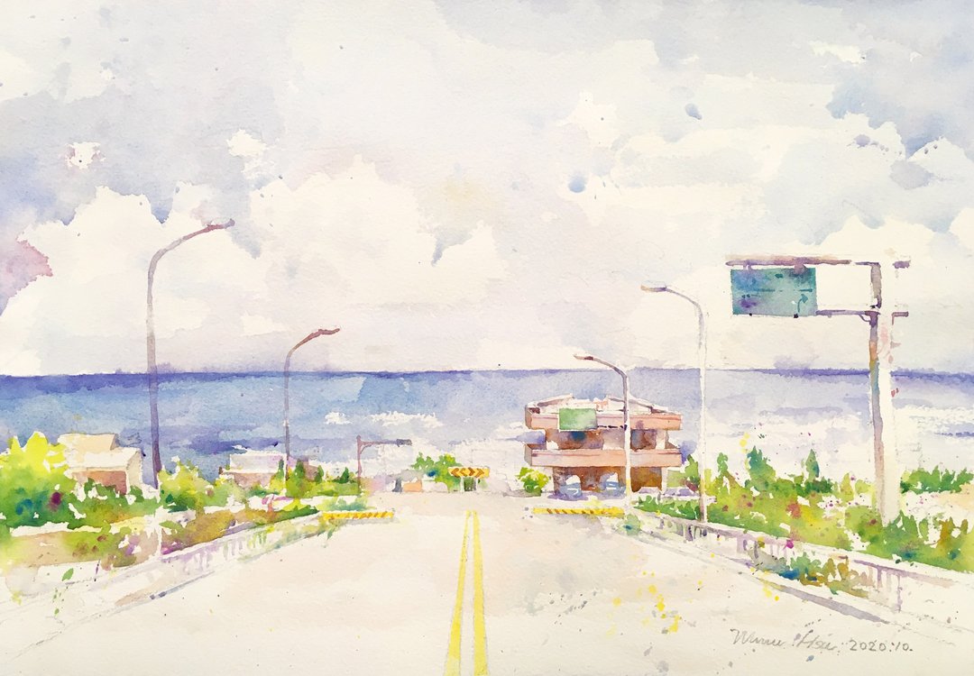 体验活动。Wu Wu 老师-旅途上风景水彩课 海边小镇 -台南+高雄场 - 插画/绘画/写字 - 纸 