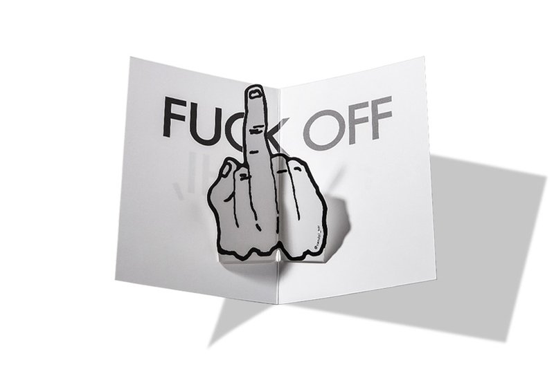 VANDAL 中指立体卡片 - 卡片/明信片 - 纸 白色