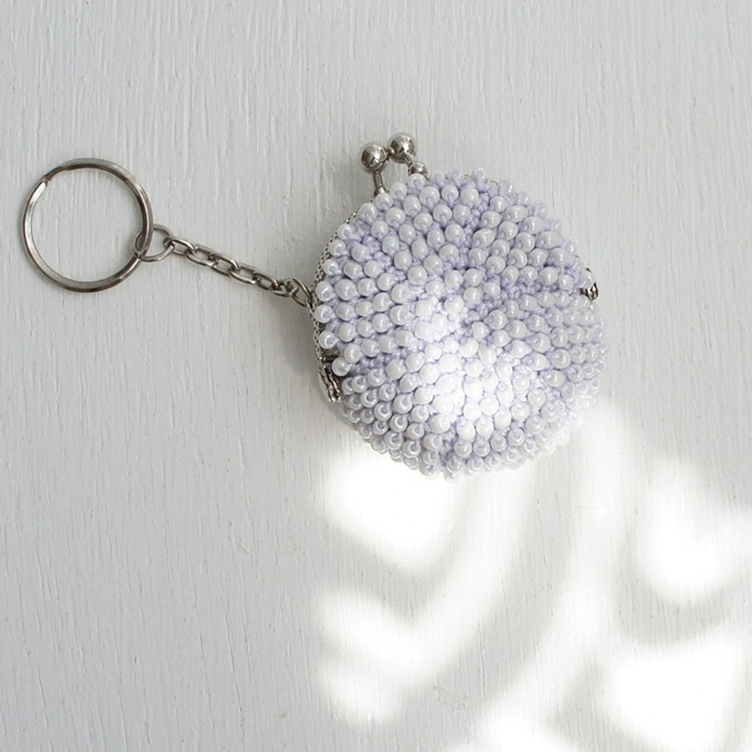 Ba-ba handmade Beads crochet mini-coinpurse No.870 - 零钱包 - 其他材质 紫色