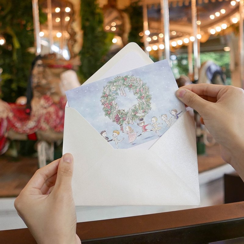 伊之珂芭蕾 | Q版耶诞节 明信片 - 卡片/明信片 - 纸 蓝色