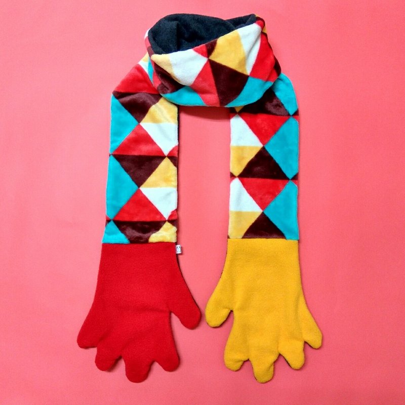 万花筒 / 手套围巾 - 围巾/披肩 - 其他材质 红色