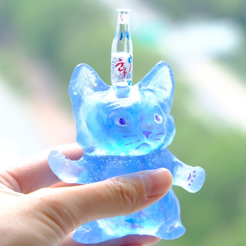 【Lemonade Cat】Natural Essential Oil Aroma Stone 扩香薰猫 - 香薰/精油/线香 - 植物．花 透明