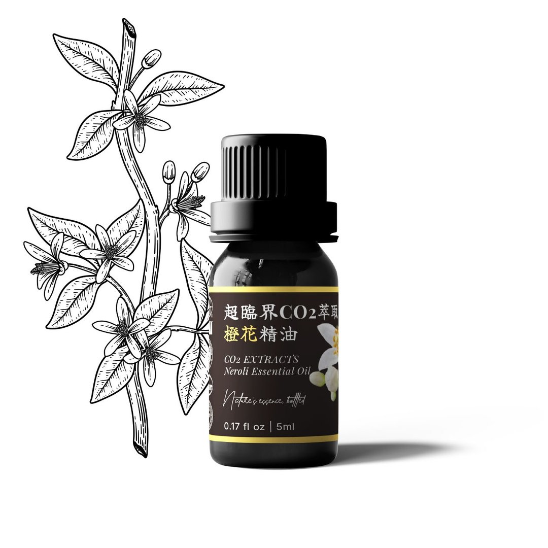 【卡佛香】超临界CO2萃取橙花精油 - 香薰/精油/线香 - 玻璃 黑色