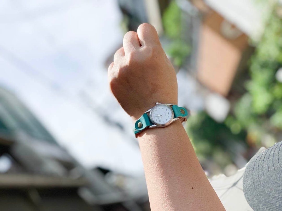 EDGE A refreshing blue edge knit watch that is as good as the sea and summer sky Braided mesh EKW-TT - 女表 - 真皮 蓝色