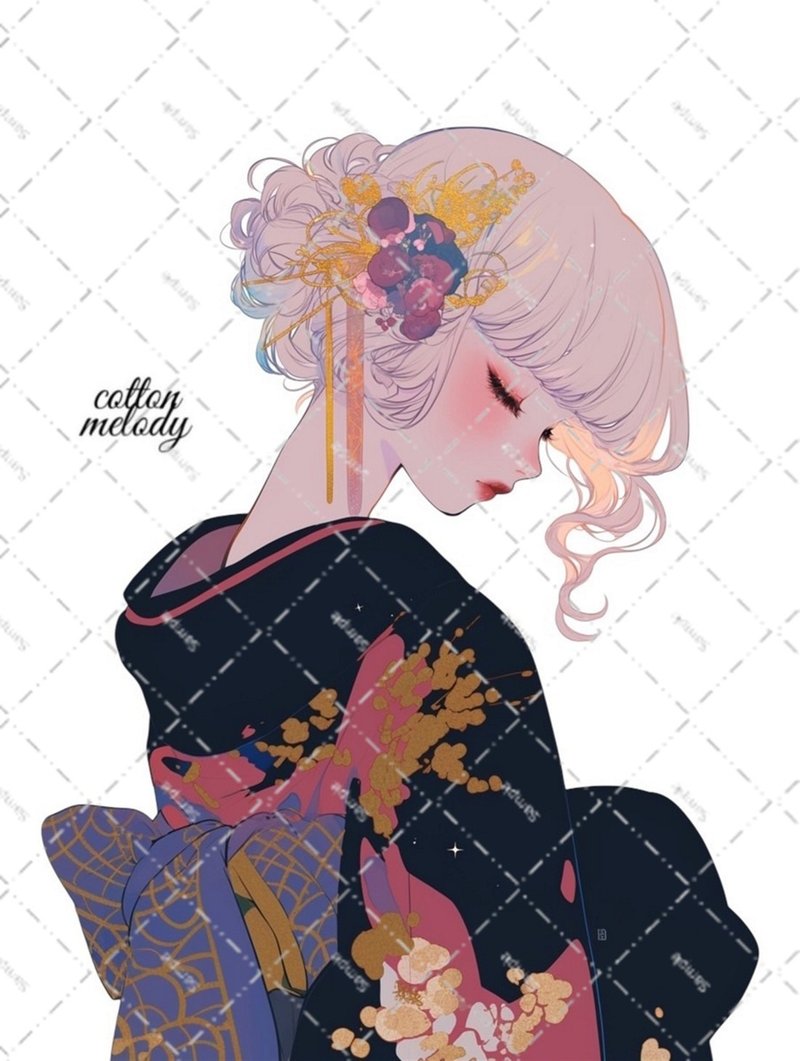 原创贴纸 no.5513 人物贴纸 原创贴纸 女孩贴纸 原创人物贴纸 - 贴纸 - 纸 