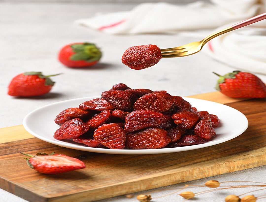 饯面礼-整颗大湖草莓干 Dried StrawberryX1包(80g/包) - 水果干 - 其他材质 