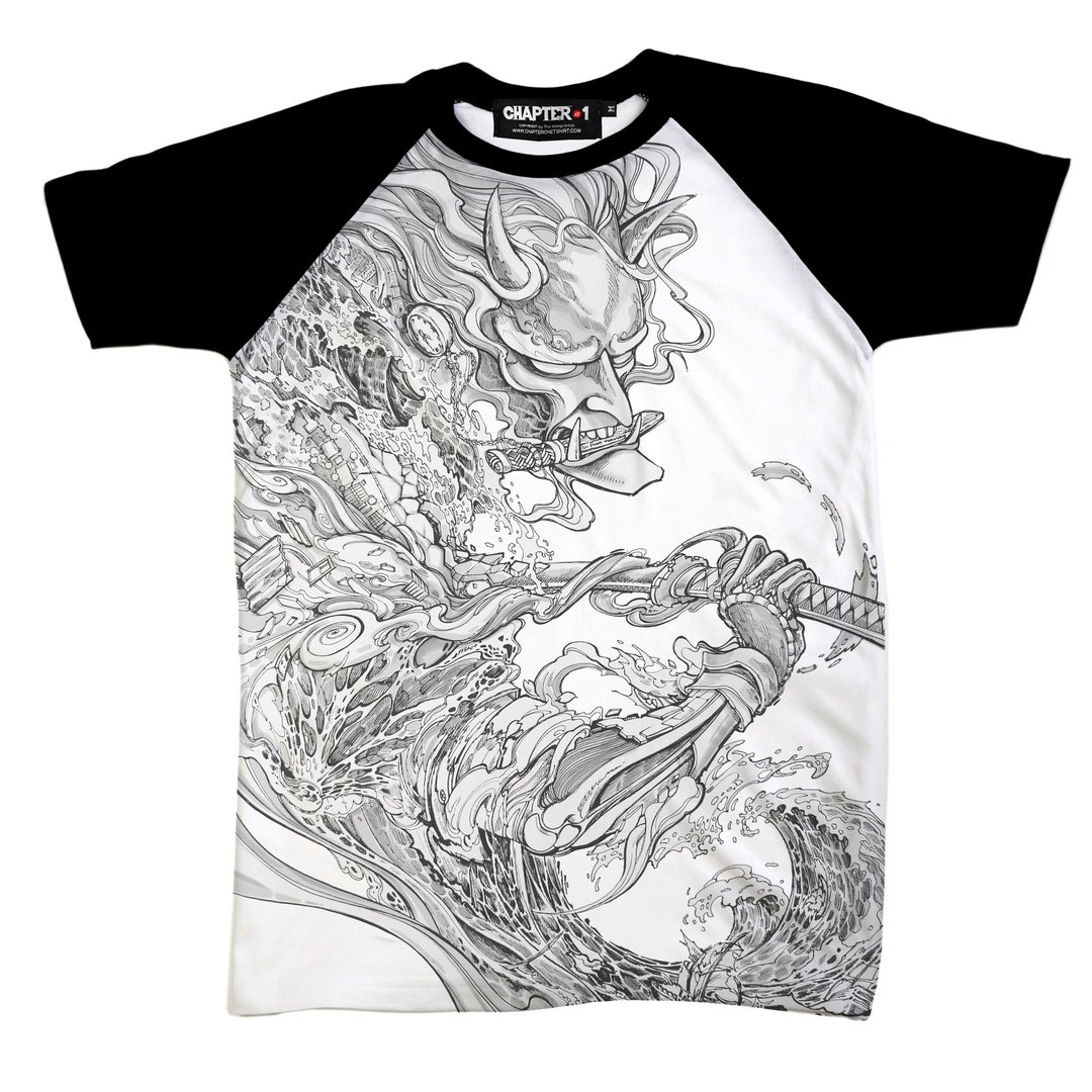 Hannya The japanese giant Yami Chapter One T-shirt - 男装上衣/T 恤 - 棉 白色