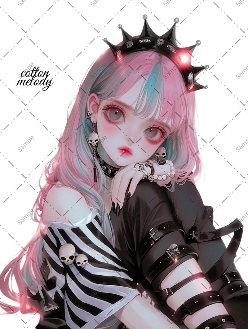 original sticker no.866 人物贴纸 原创贴纸 人物贴纸 女孩贴纸 原创人物贴纸 - 贴纸 - 纸 