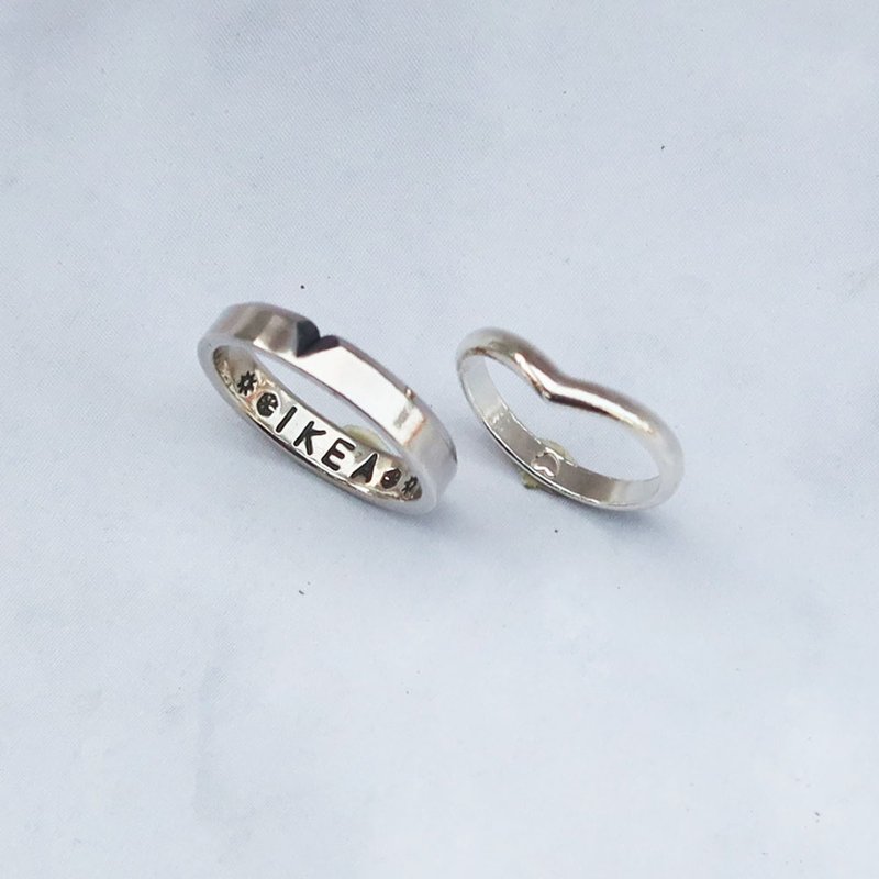 DIY手工银饰教学卷 | 文化币可 |爱心对戒|大员囡仔 - 金工/饰品 - 纯银 