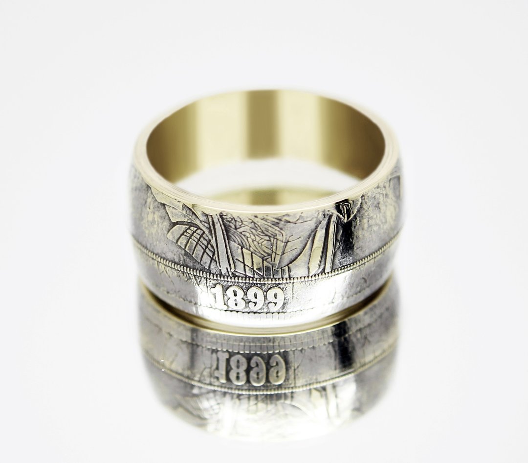 Coin Ring Anubis Egypt coin rings for men coin rings for women mens coin ring - 戒指 - 其他金属 