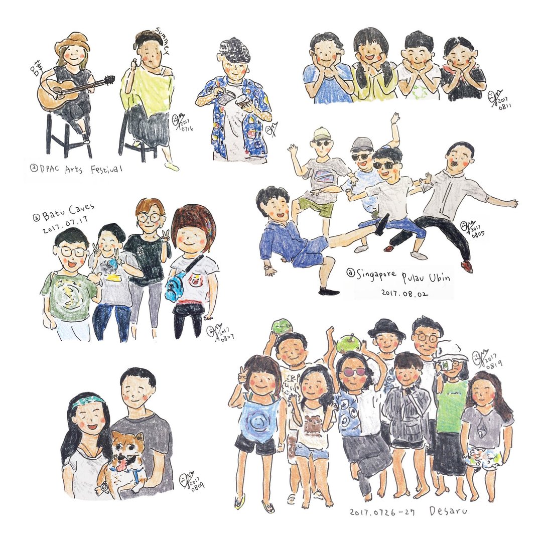 插画人像似颜绘 补运费 - 订制画像 - 纸 白色