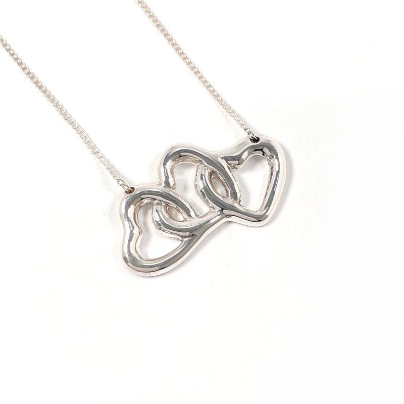 【日本直送 二手美品】蒂芙尼 TIFFANY&Co. 项链 三环爱心 银 925 饰品 抛光处理 женская - 项链 - 纯银 银色