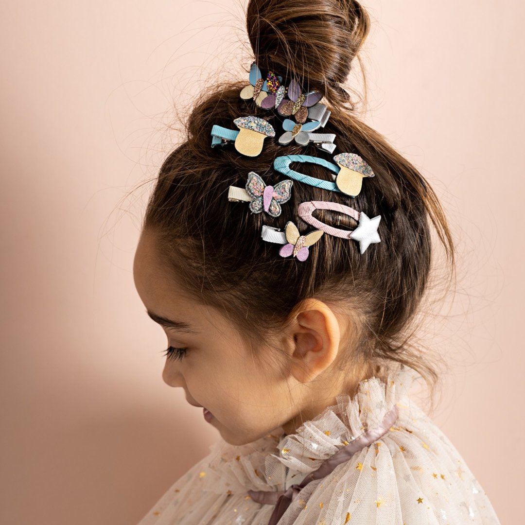 英国Mimi &amp; Lula SS22_迷你魔法蝴蝶发夹8入 - 婴儿饰品 - 聚酯纤维 
