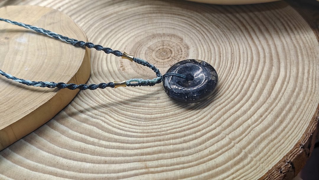 天然黑发晶手工编织颈绳|macrame|民族饰物 - 项链 - 水晶 