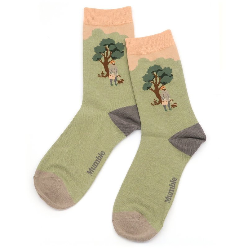 Mumble 袜子 (Old Man) - 袜子 - 棉．麻 绿色