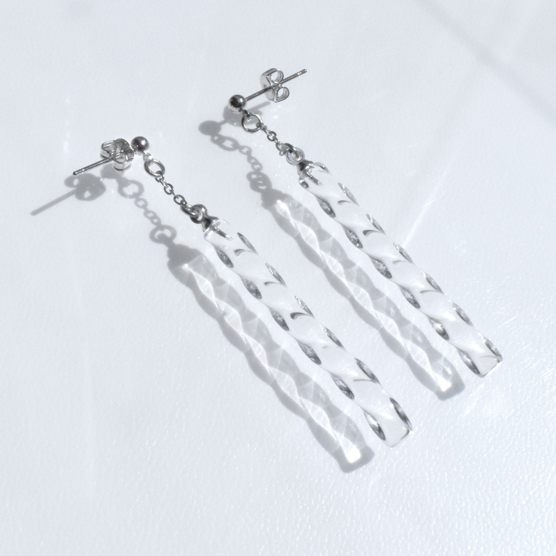 Icicle Earrings (Clear) -ver.A- - 耳环/耳夹 - 压克力 透明