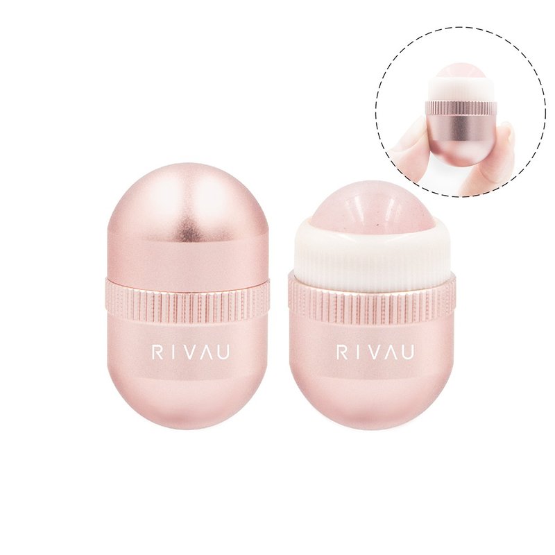 RIVAU BEAUTY 玉石眼部携带按摩棒 I 玉石滚轮 按摩棒 滚轮按摩棒 - 其他 - 石头 粉红色